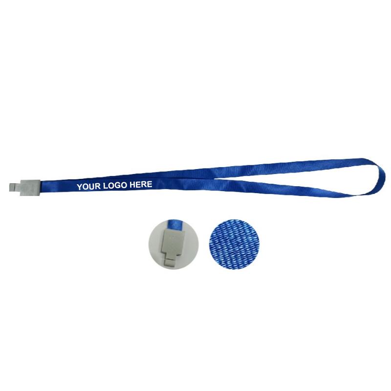 15MM Blue Lanyards with Plastic Hook